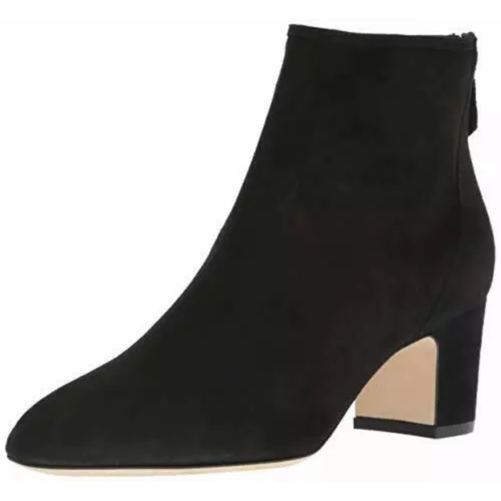 L.k. Bennett Alyss Black Suede Block Heel Boots